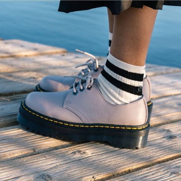 BRAND NEW DR.MARTENS 1461 QUAD II VINTAGE TAUPE (VINTAGE-TAUPE) - Picture 4 of 16